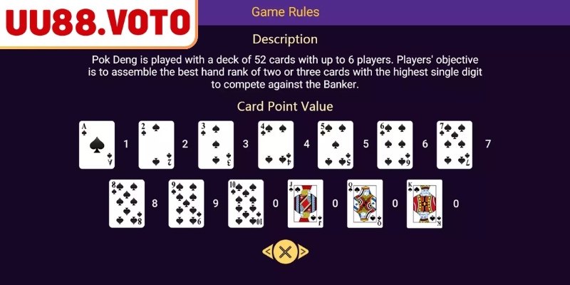 Pok Deng UU88 Kịch Tính Với Cách Thức Đơn Giản Tỷ Lệ Cao 2 Cách tính điểm dễ hiểu